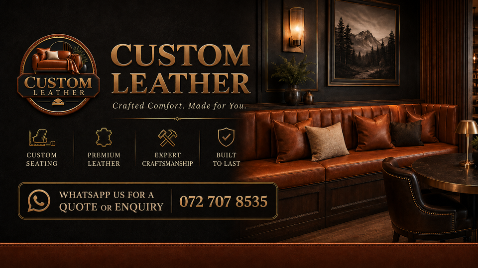 Custom Leather premium brown leather seating and cushions